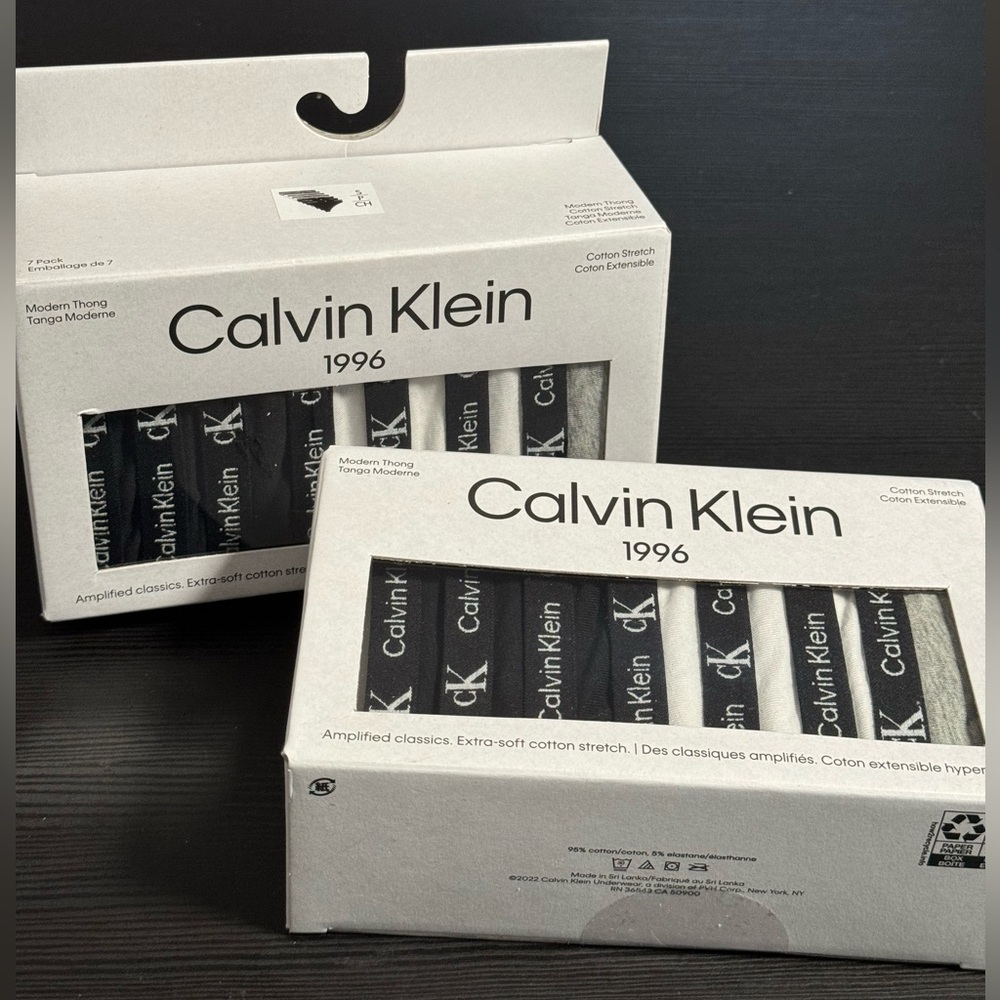 Completely new 2 box of Calvin Klein pack of 7 women thong